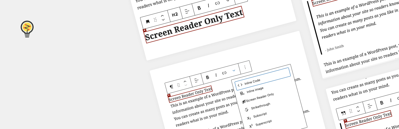 WordPress 外掛 Screen Reader Text Format 的封面圖片。