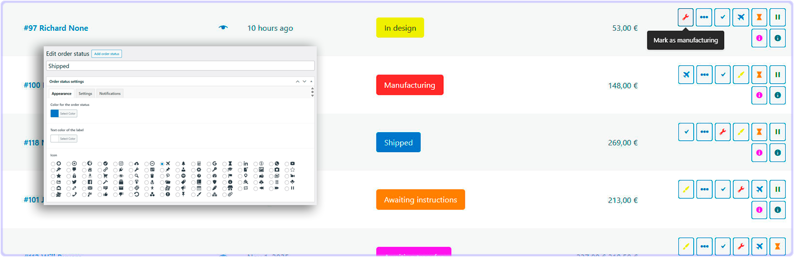 SDP Custom Order Status for WooCommerce