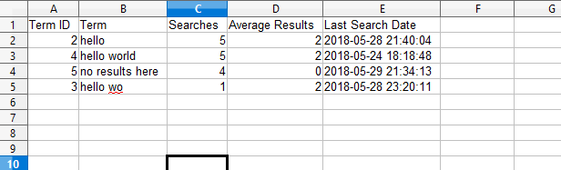 Export data to CSV