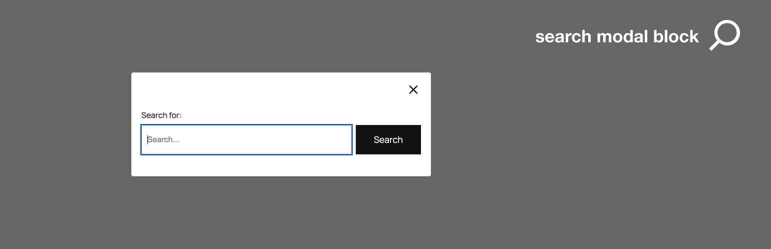 WordPress 外掛 Search Modal Block 的封面圖片。