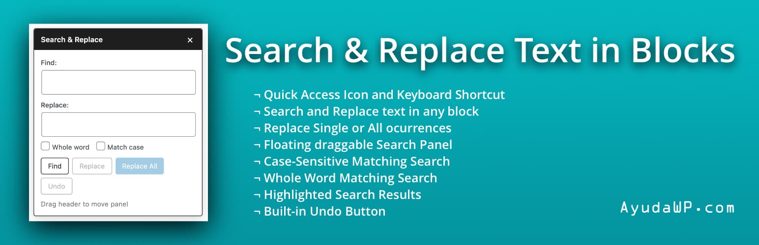Search & Replace Text in Blocks