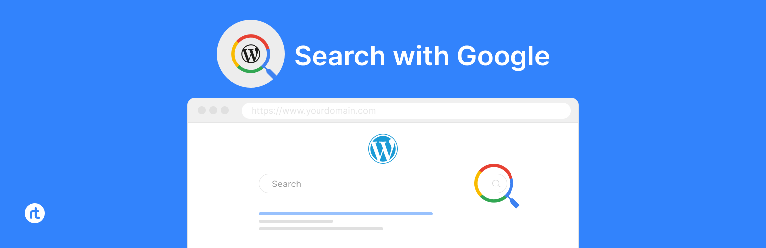 WordPress 外掛 Search with Google 的封面圖片。