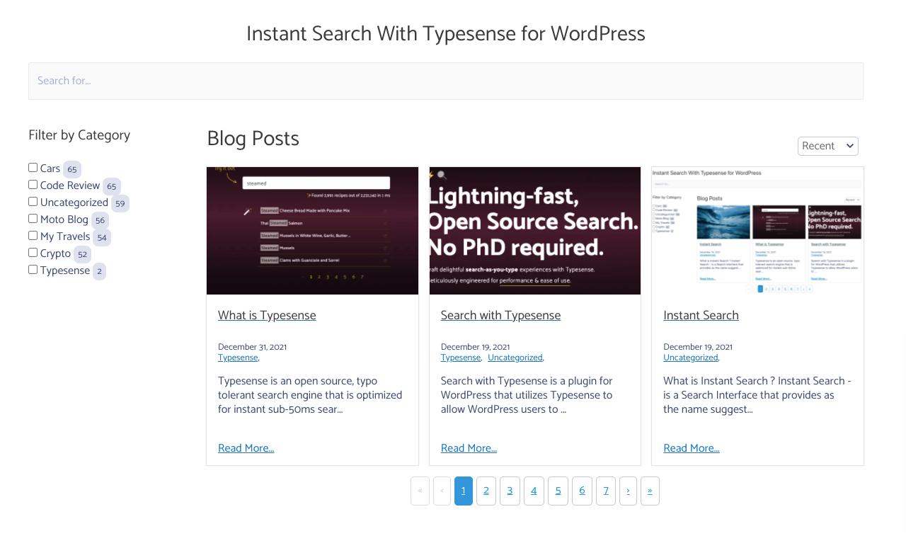 Search with Typesense