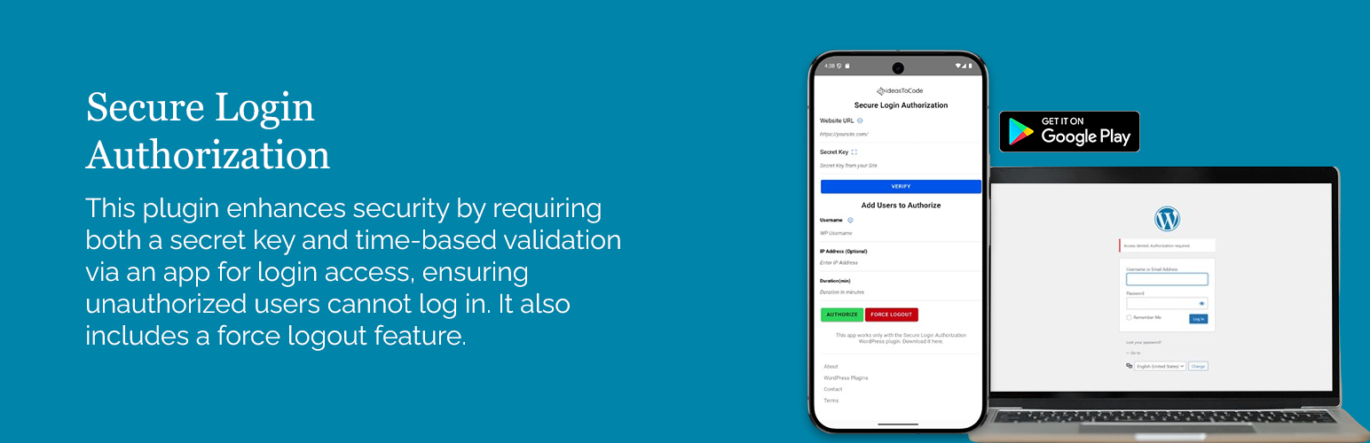 WordPress 外掛 Secure Login Authorization 的封面圖片。