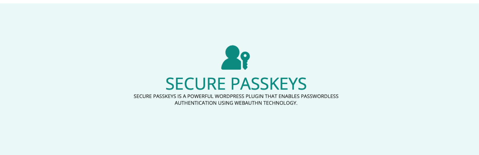 WordPress 外掛 Secure Passkeys 的封面圖片。