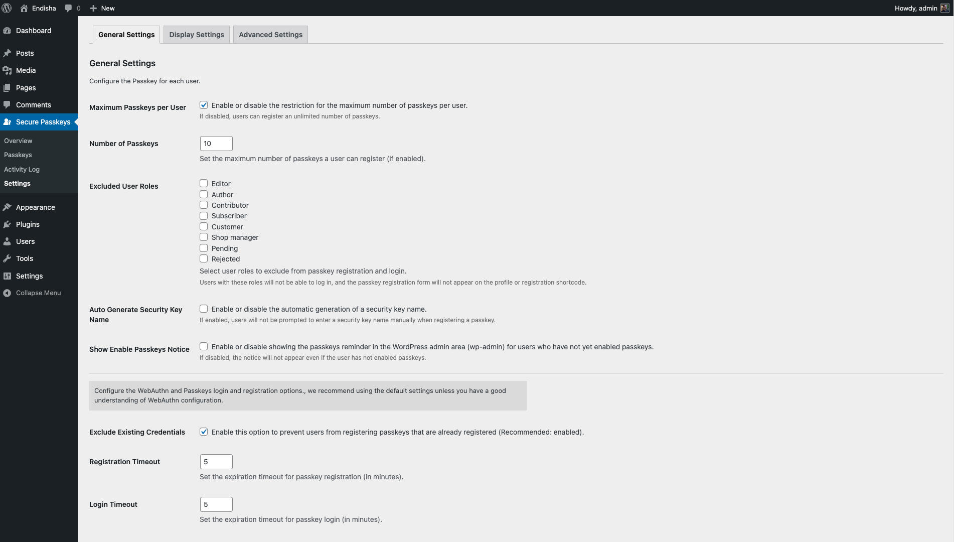 General Settings