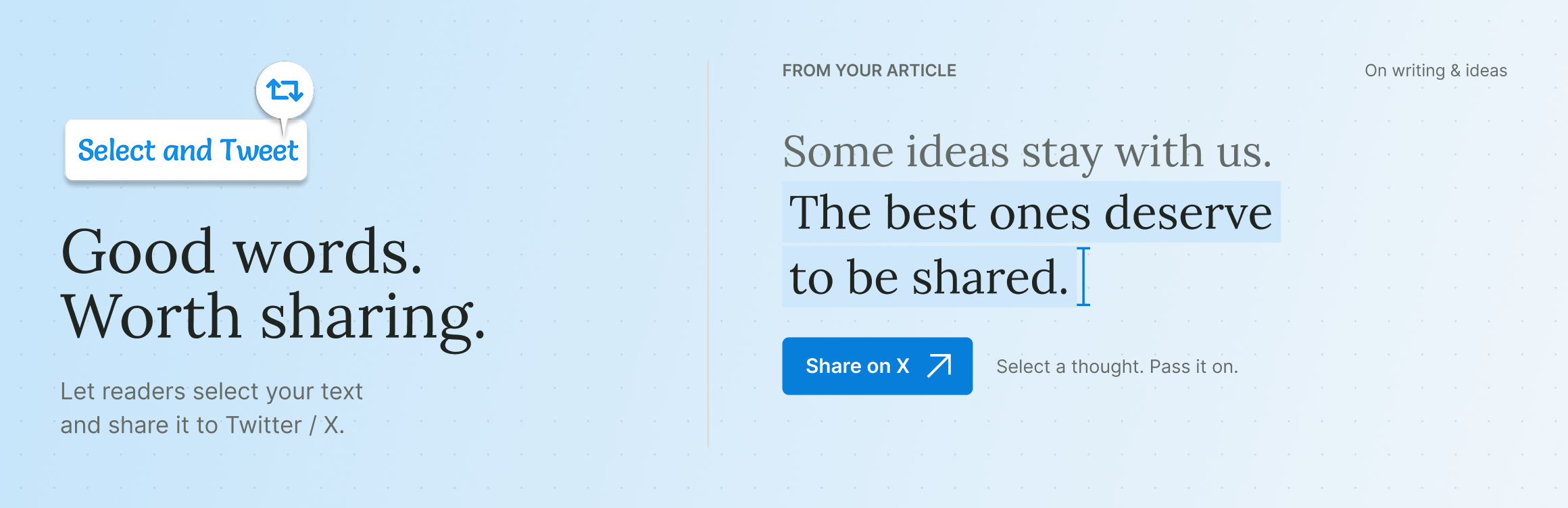 Select and Tweet preview