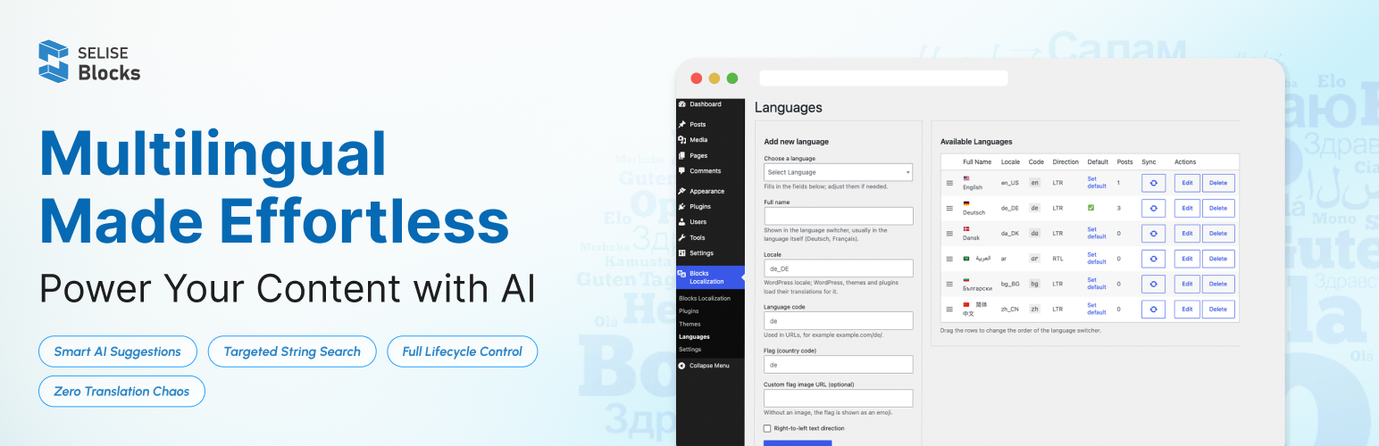 SELISE Blocks Localization Language Translator