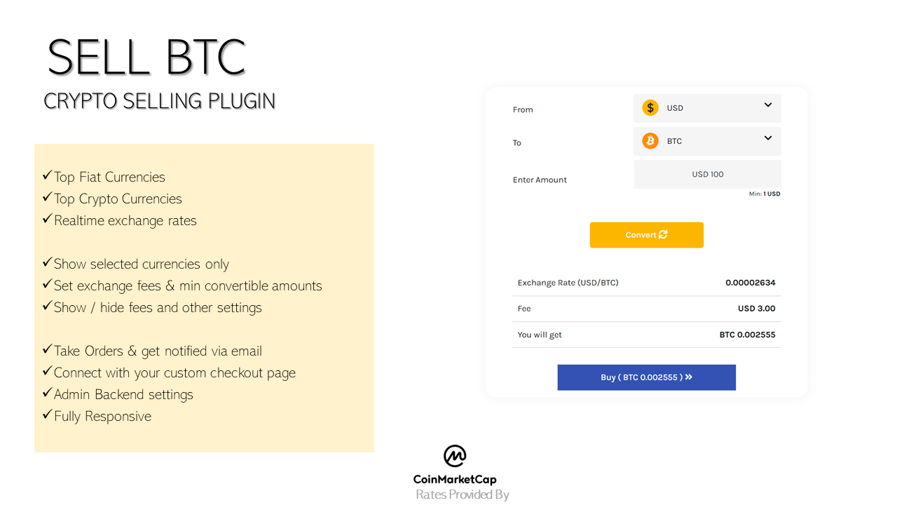 Sell BTC &#8211; Cryptocurrency Selling  Calculator