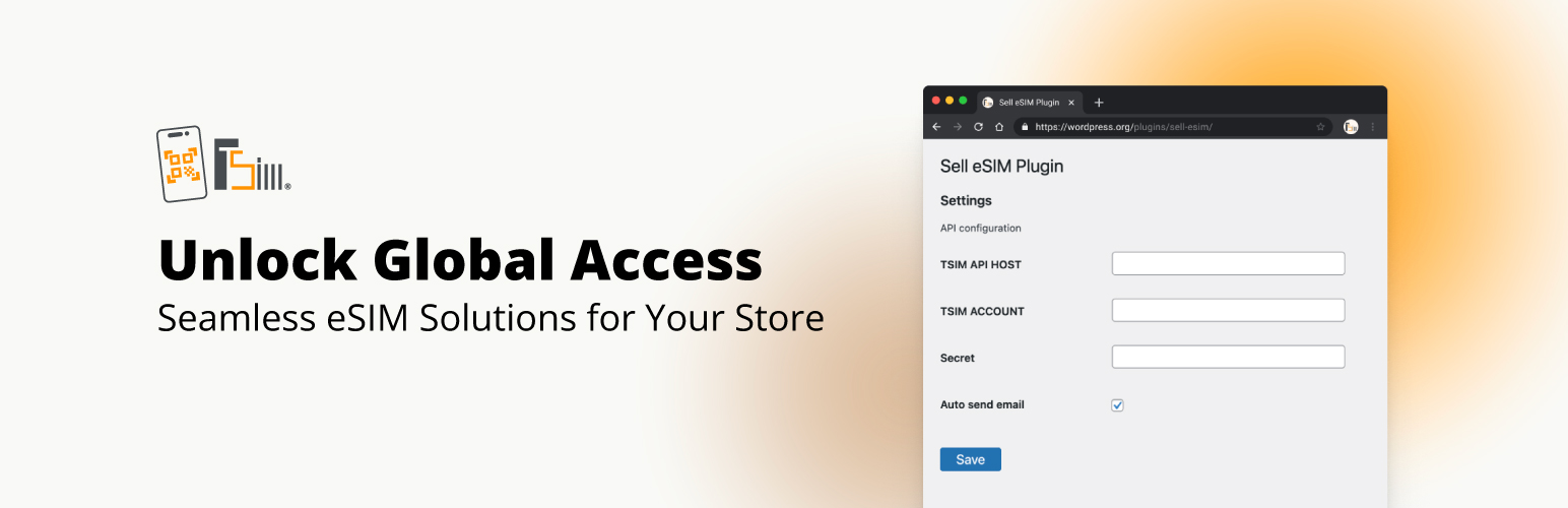 WordPress 外掛 Sell eSIM 的封面圖片。
