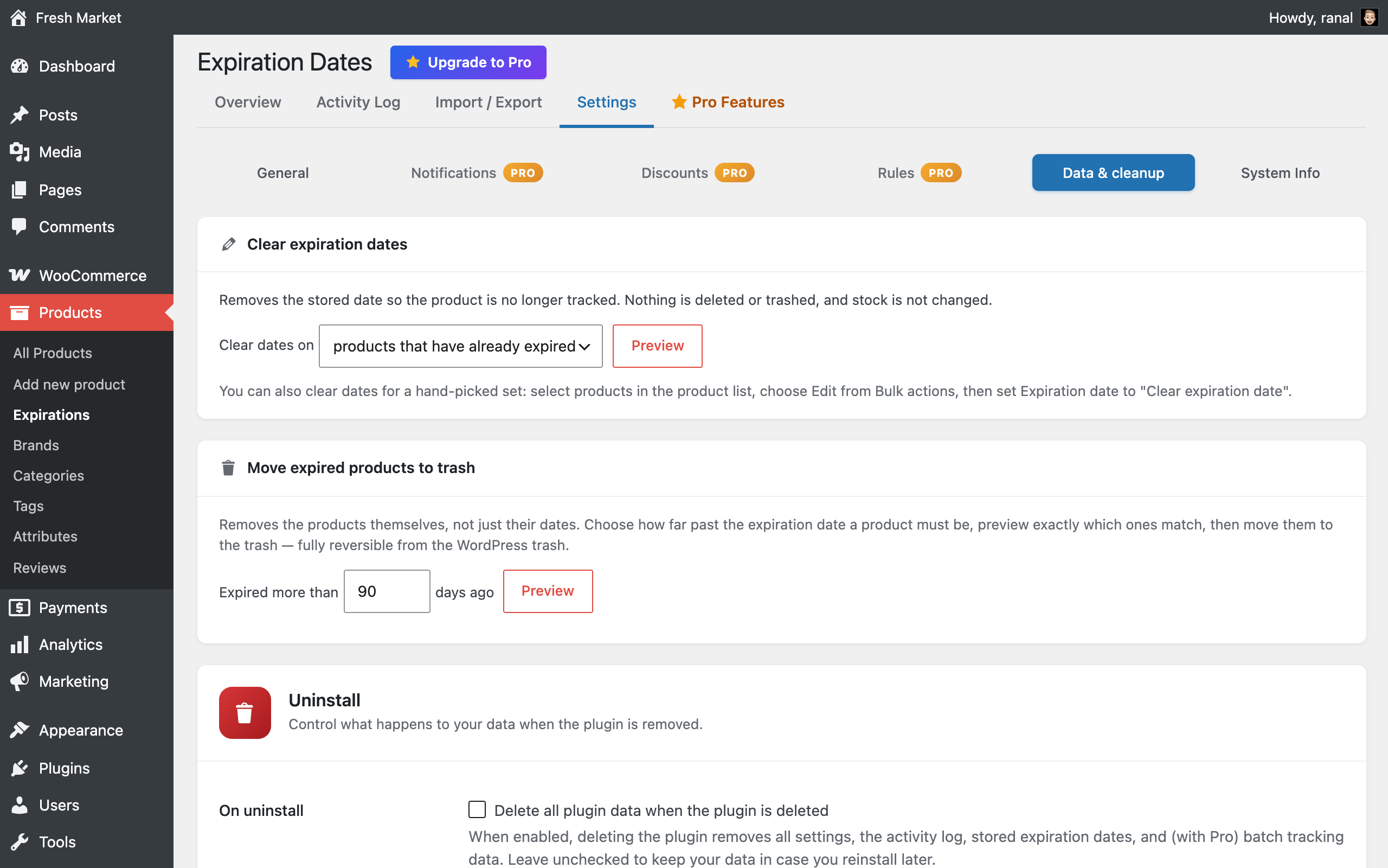 Sellinor Expiration Dates for WooCommerce