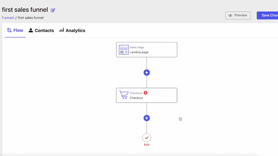 Visual Funnel Builder on Canvas