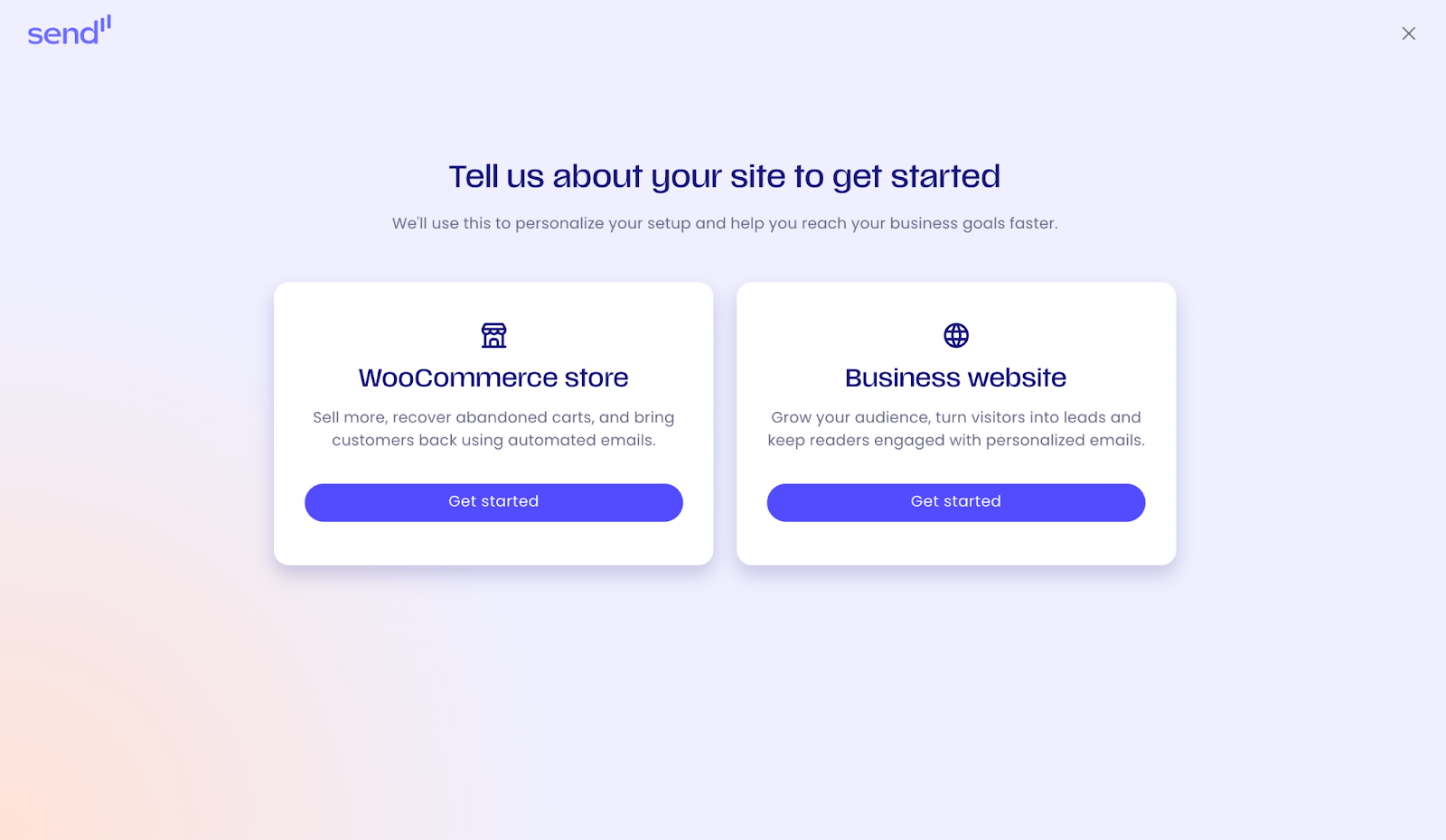 New onboarding experience