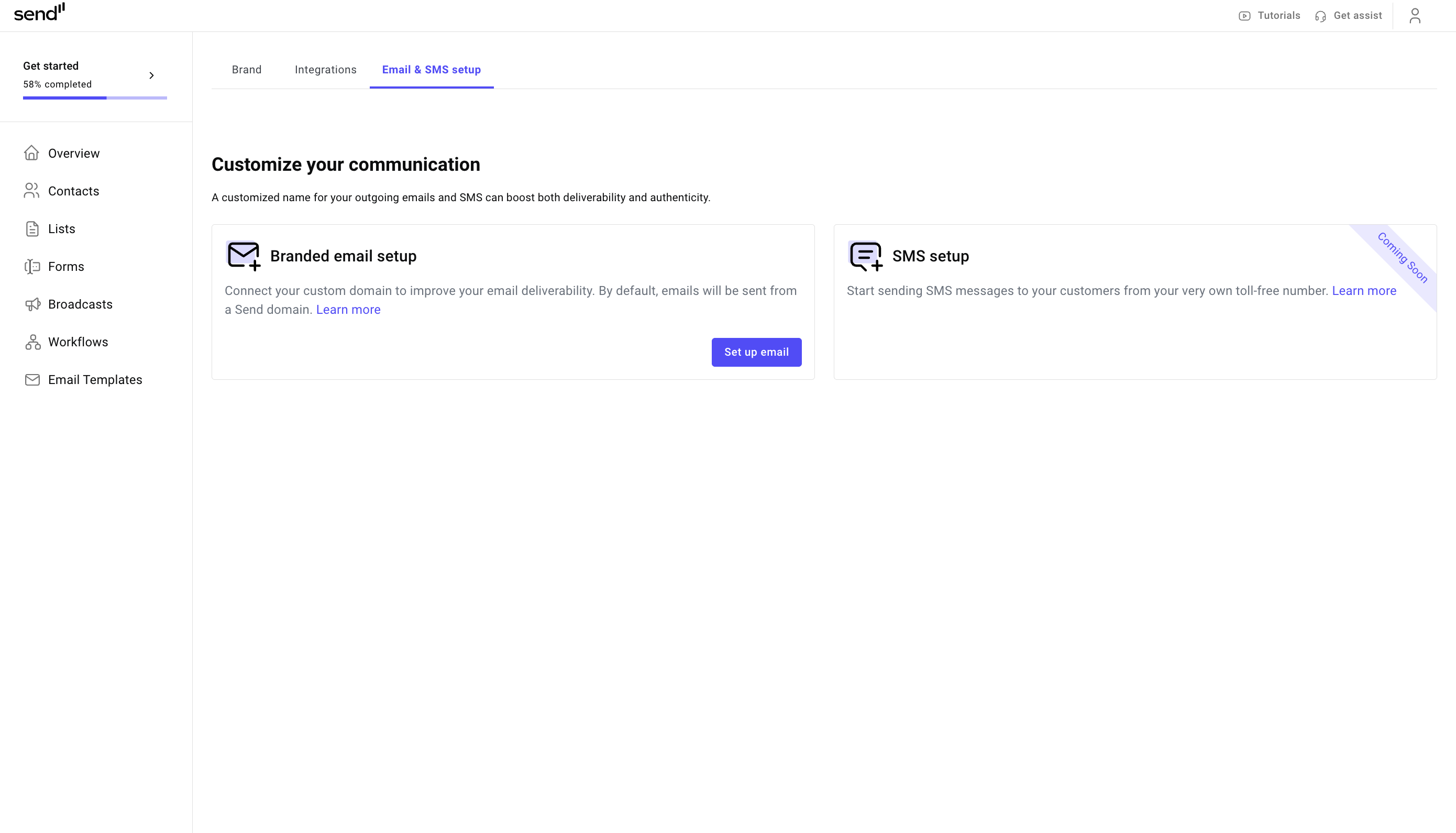 Connect your domain to Send