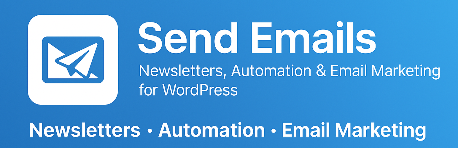 WordPress 外掛 Send Emails – Newsletters, Automation & Email Marketing for WordPress 的封面圖片。