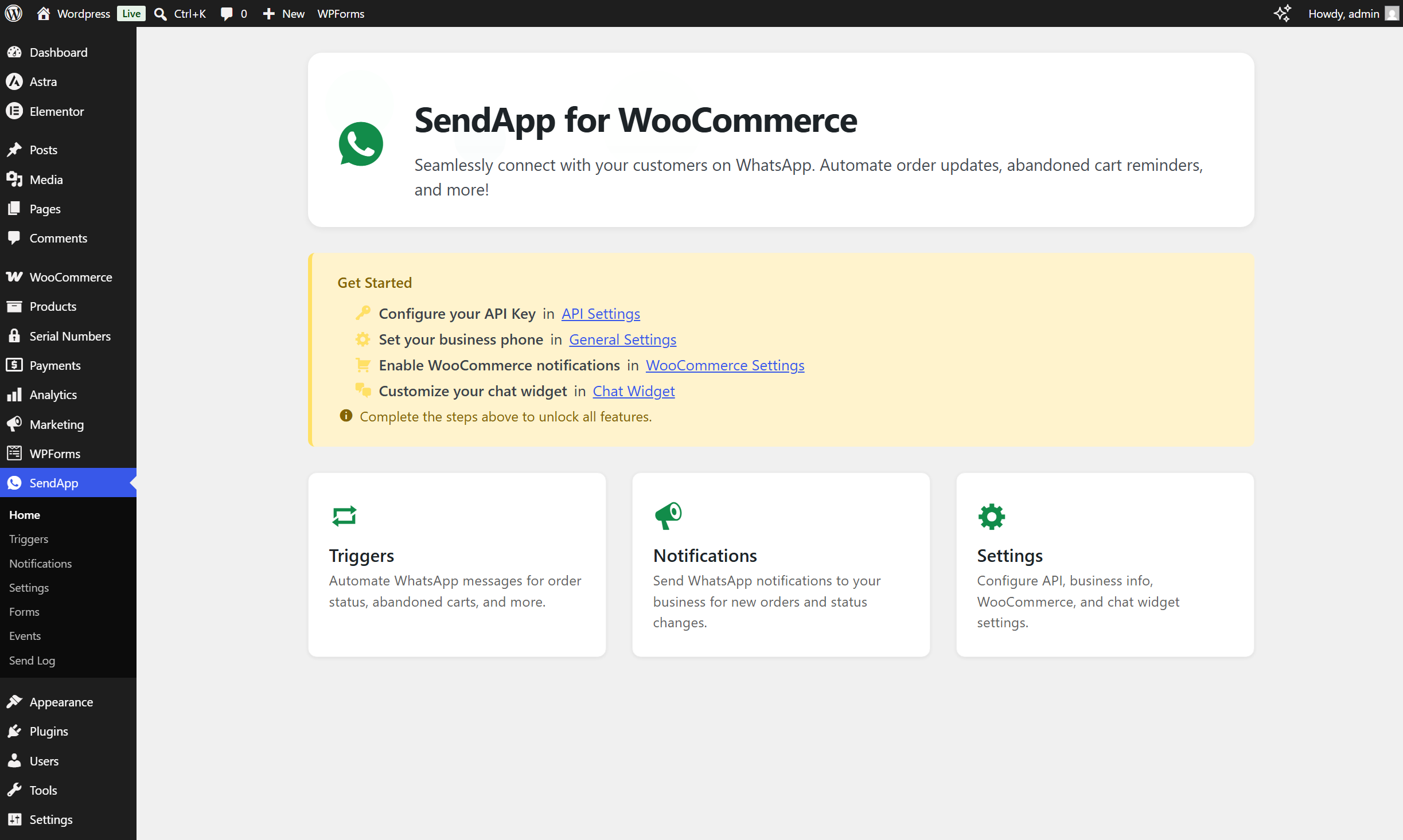 API Settings: provider switch (Official / Agent) with live credential verification