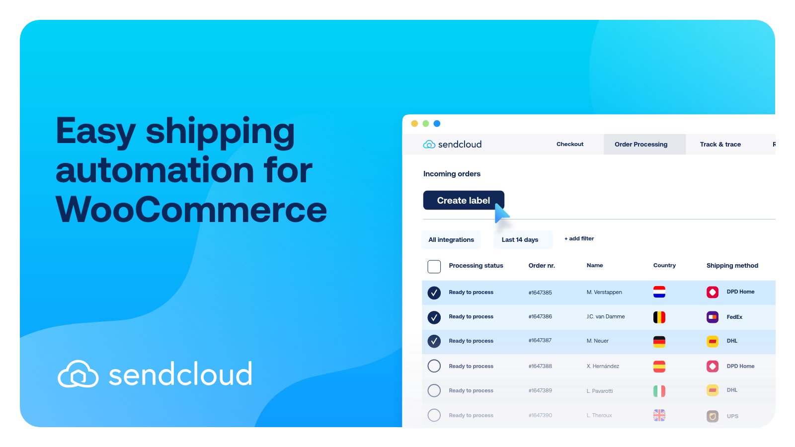 Sendcloud | Shipping &amp; Returns Automation for WooCommerce