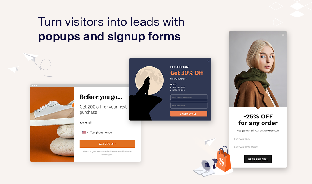 Grow your audience with newsletter signup forms &amp; pop-ups