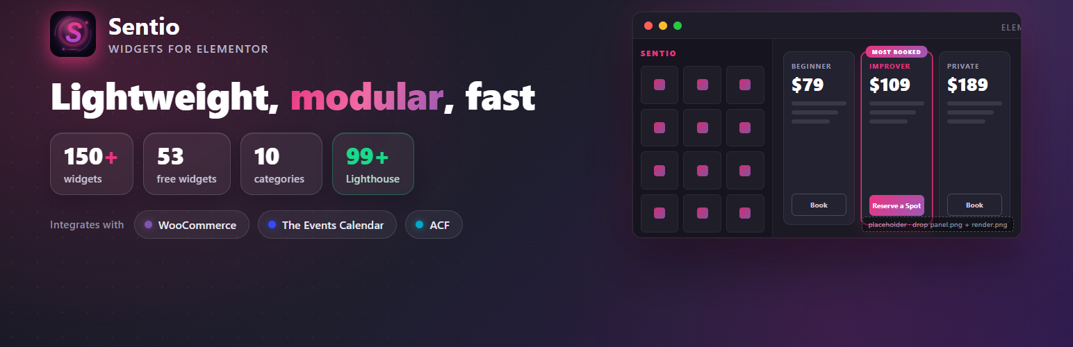 Sentio Widgets for Elementor