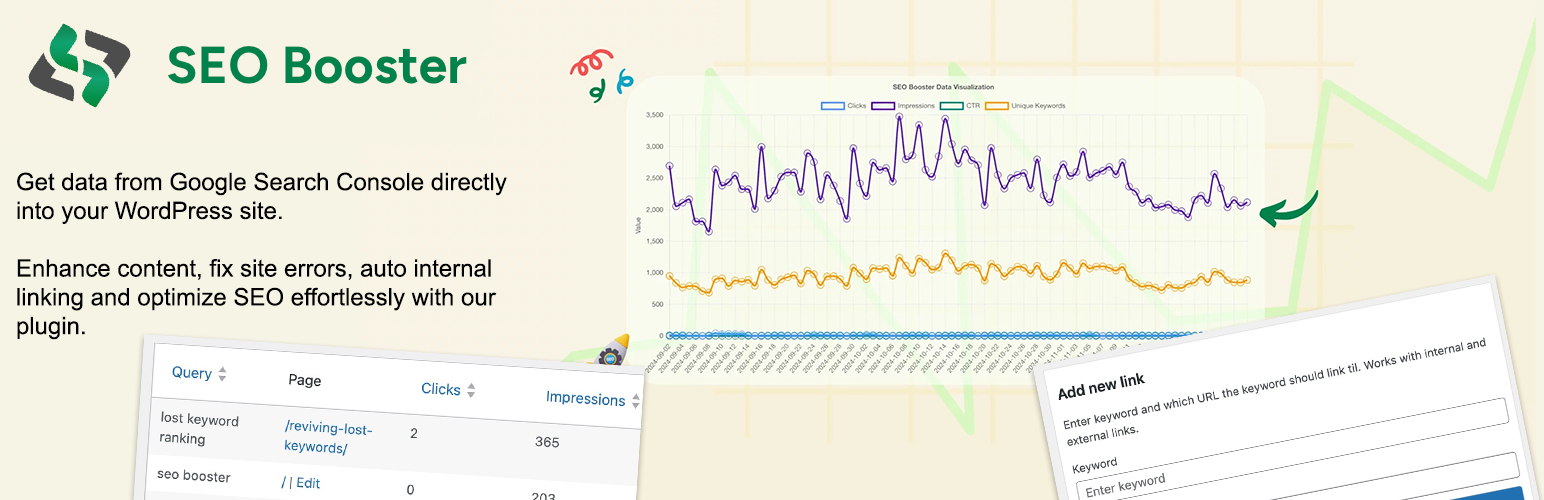 WordPress 外掛 SEO Booster 的封面圖片。