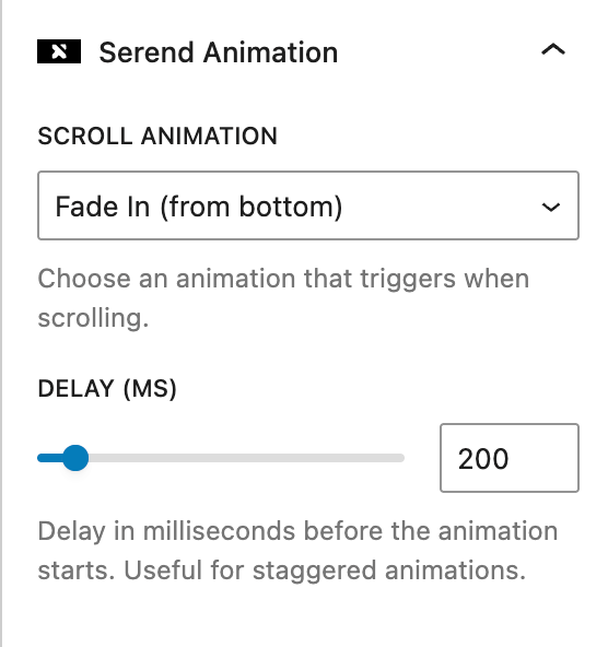 Delay slider for creating staggered animation effects
(screenshot-2.png)