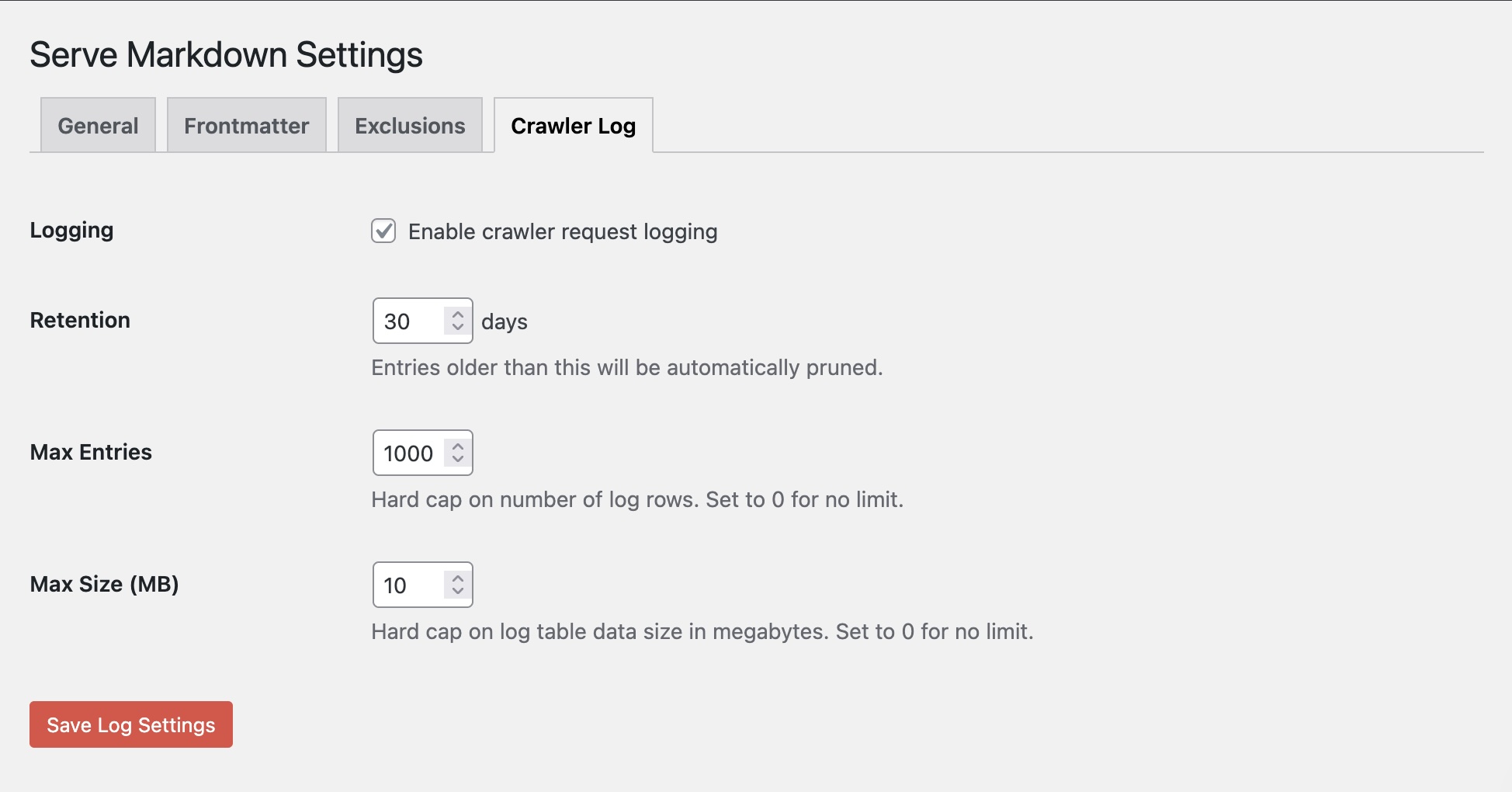 Crawler log — see which AI bots are reading your content.