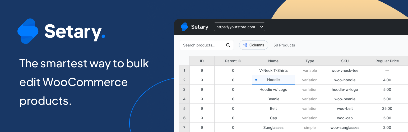 Setary — Bulk Edit WooCommerce Products