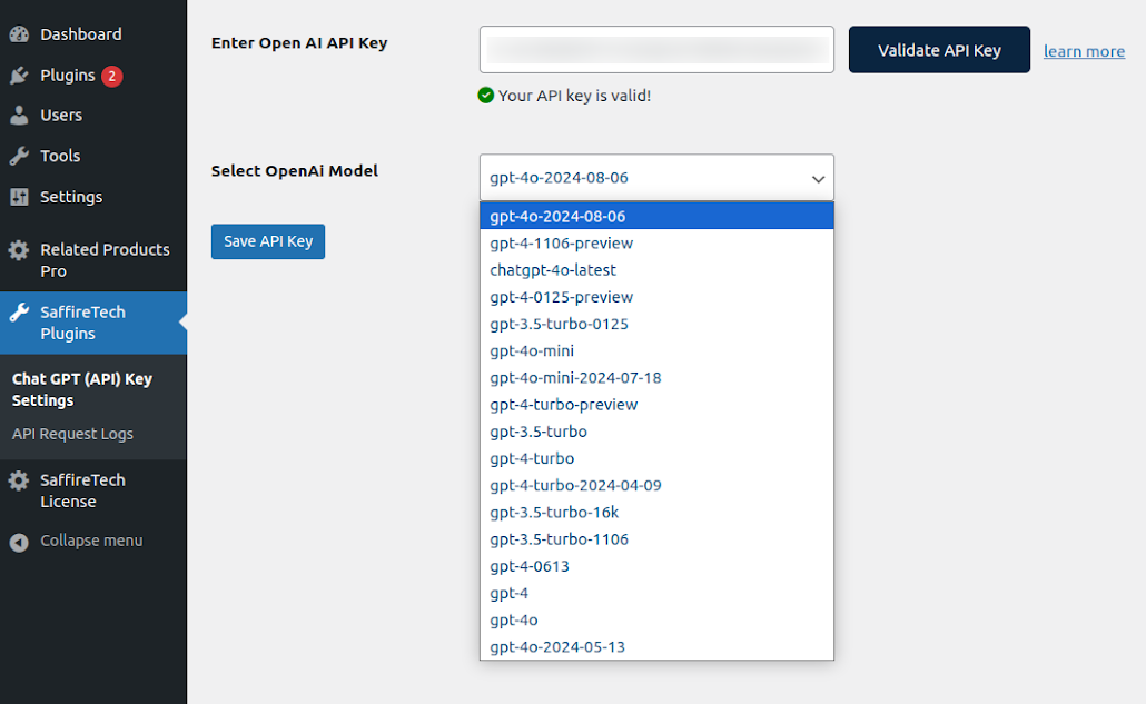 ChatGPT API Key Setup