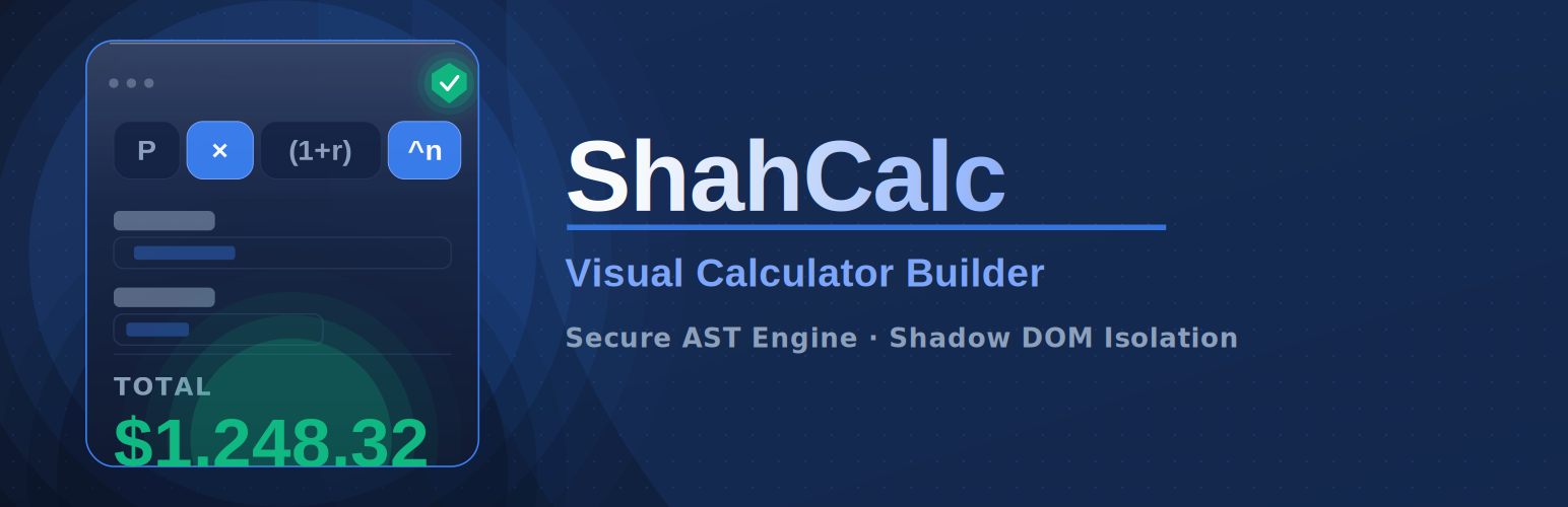 ShahCalc – Visual Calculator Builder