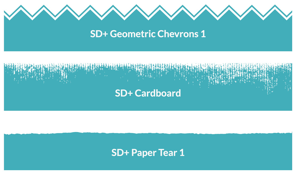 Dividers - SD+ Geometric Chevrons 1, SD+ Cardboard, SD+ Paper Tear 1