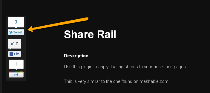 Floating share in its default position