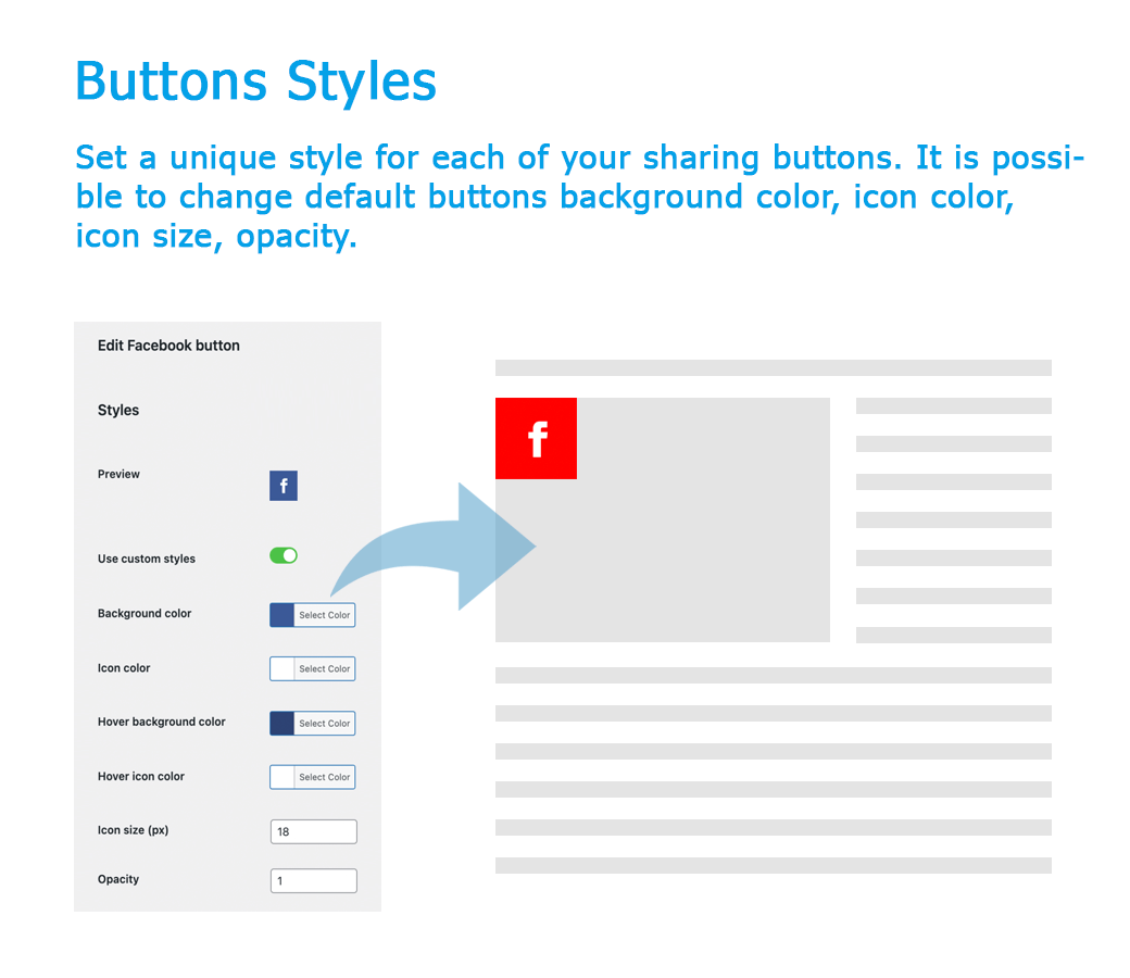 Sharing buttons styles