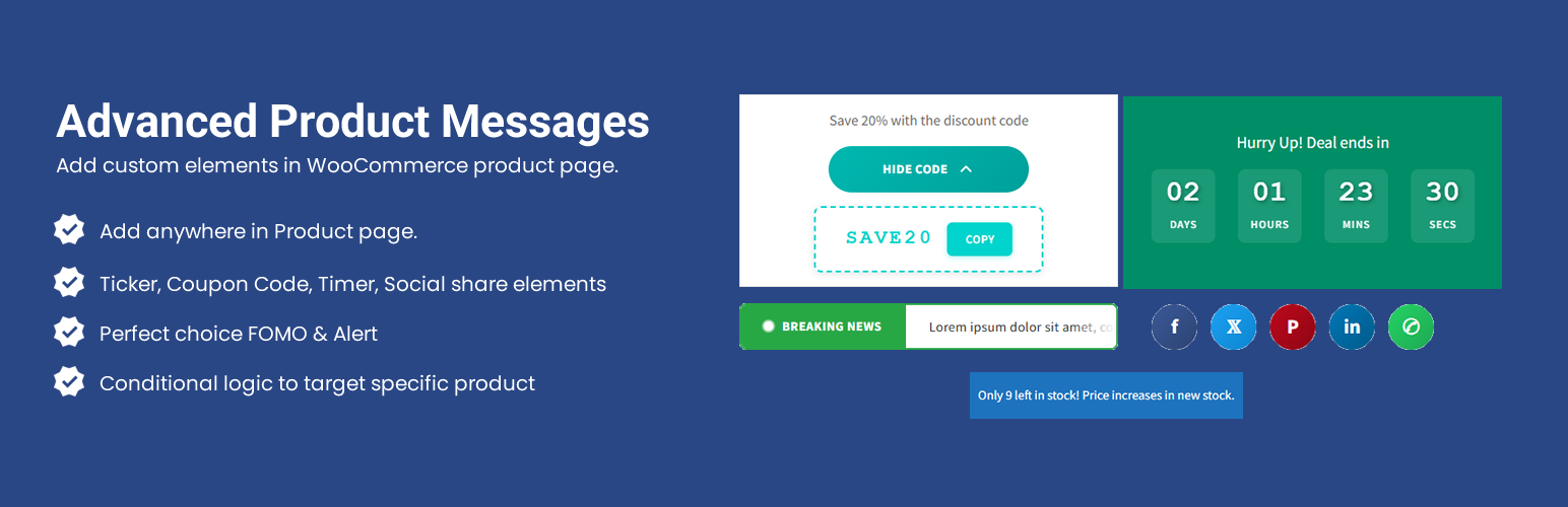 Shibhu Custom Messages for WooCommerce
