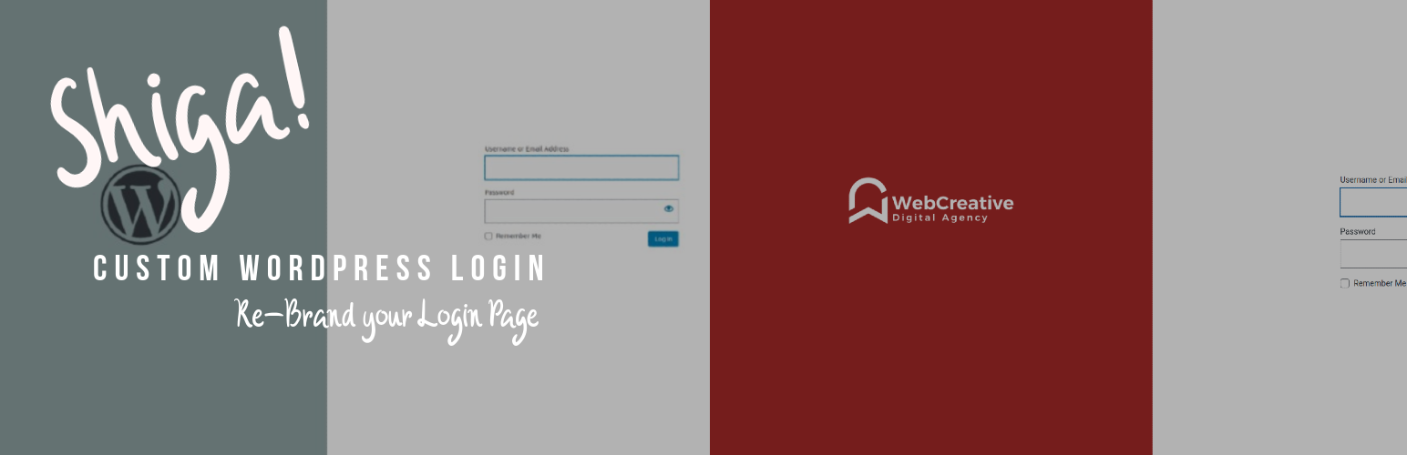 Shiga – Custom WordPress Login for Rebranding your Login