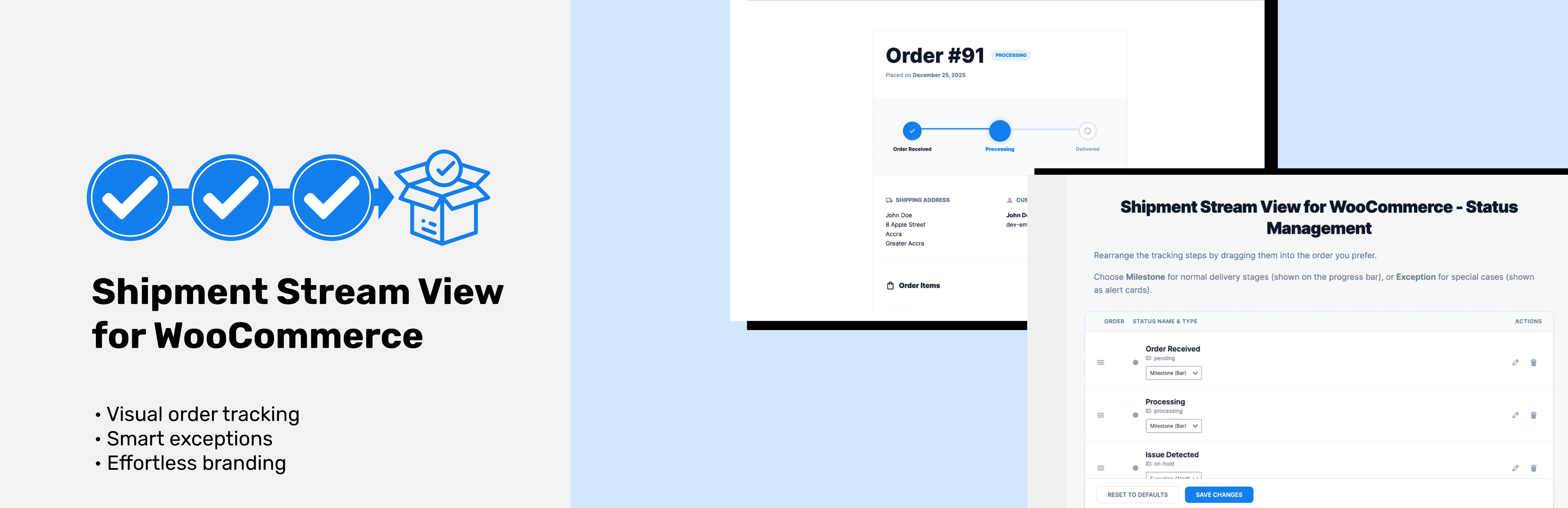 WordPress 外掛 Shipment Stream View for WooCommerce 的封面圖片。