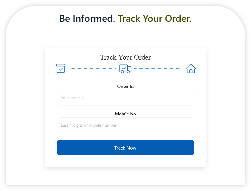 Order Tracking Form for customers