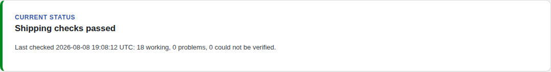 See today's plain-language shipping status and one next action.