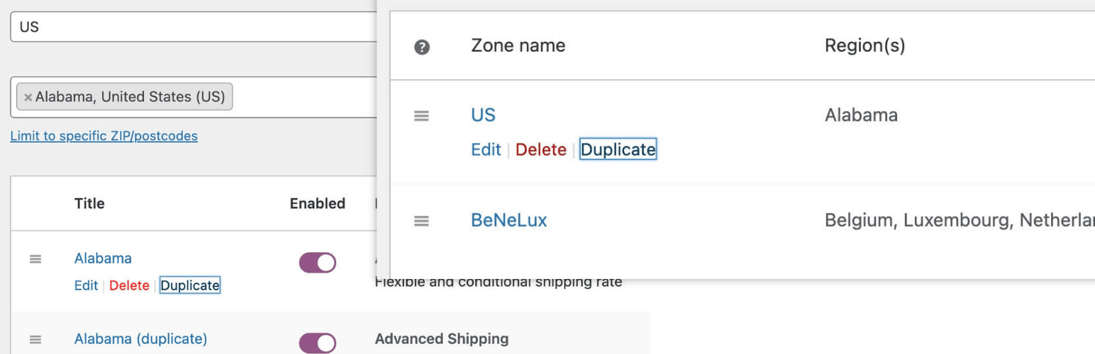 Shipping Zone Duplicator for WooCommerce