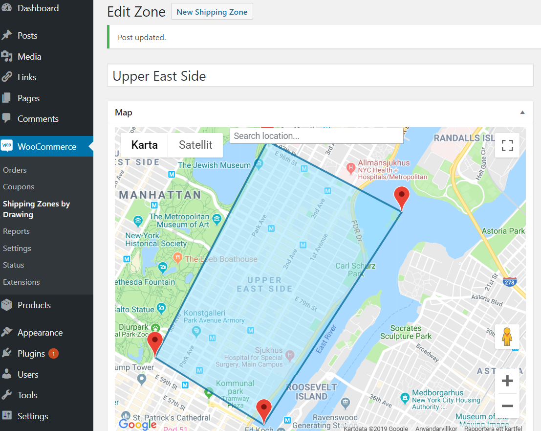 Shipping Zones by Drawing for WooCommerce