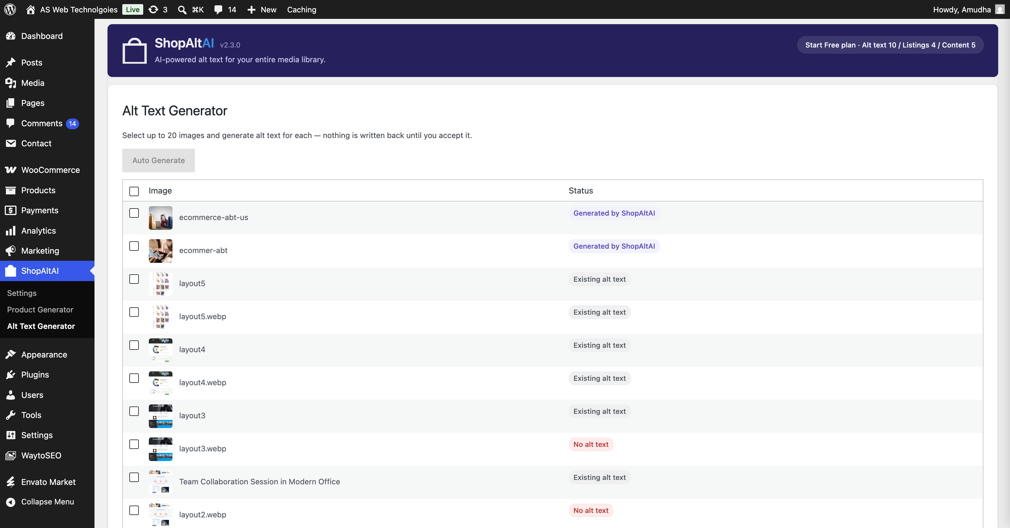 Review panel — generated fields shown for review before you accept them.