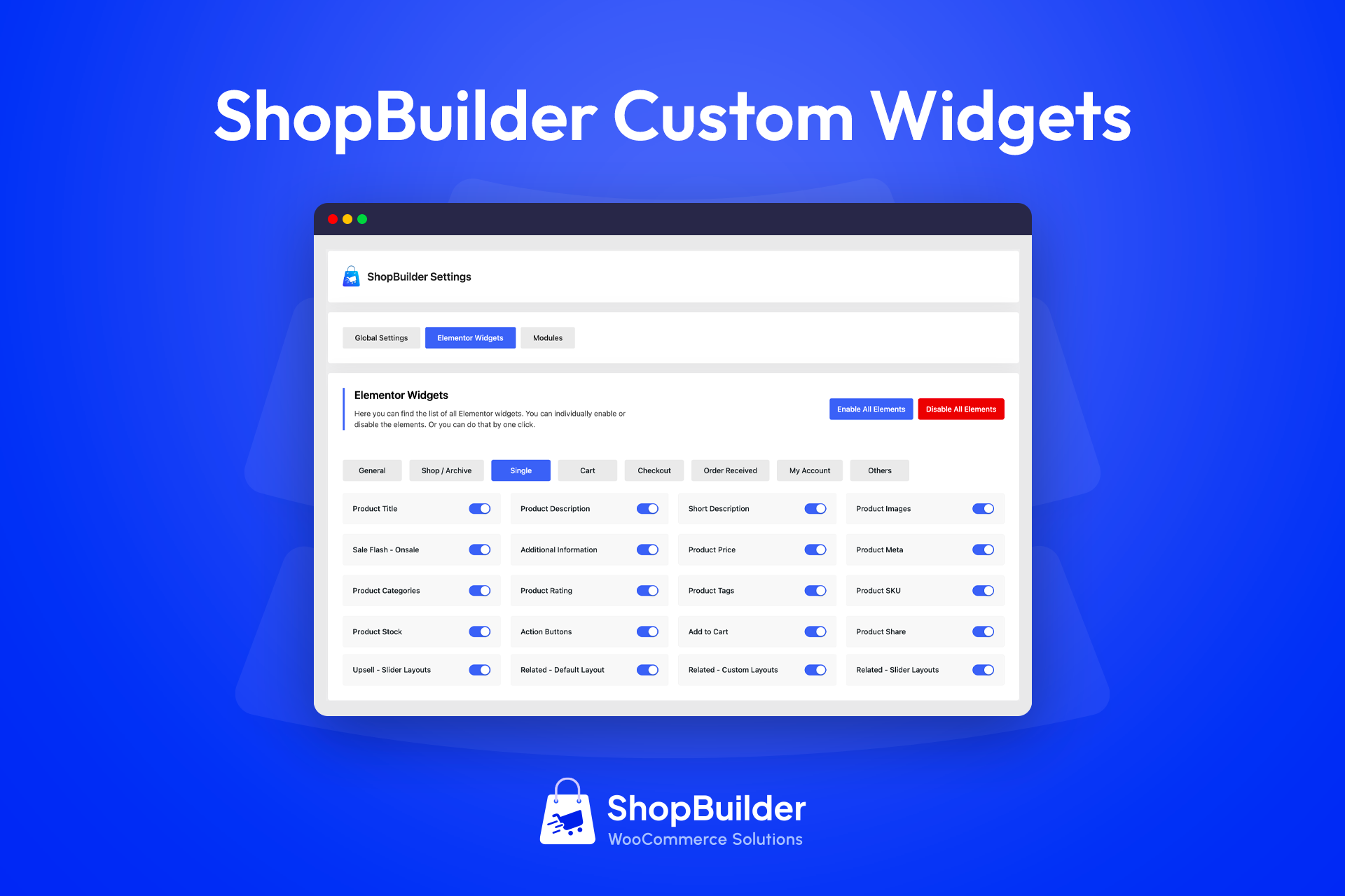 ShopBuilder Custom Widgets