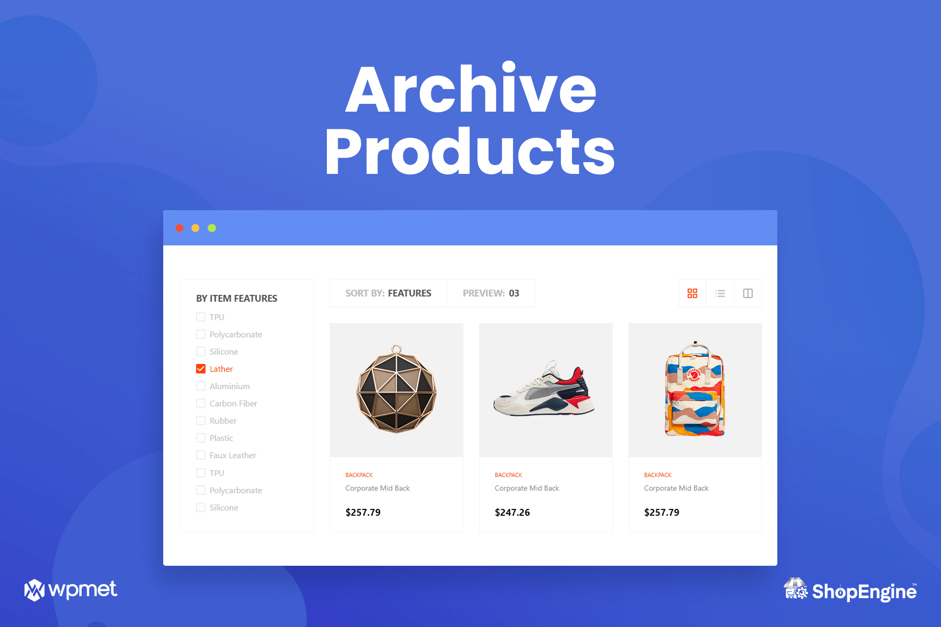 <strong>ShopEngine Filter & Pagination</strong>