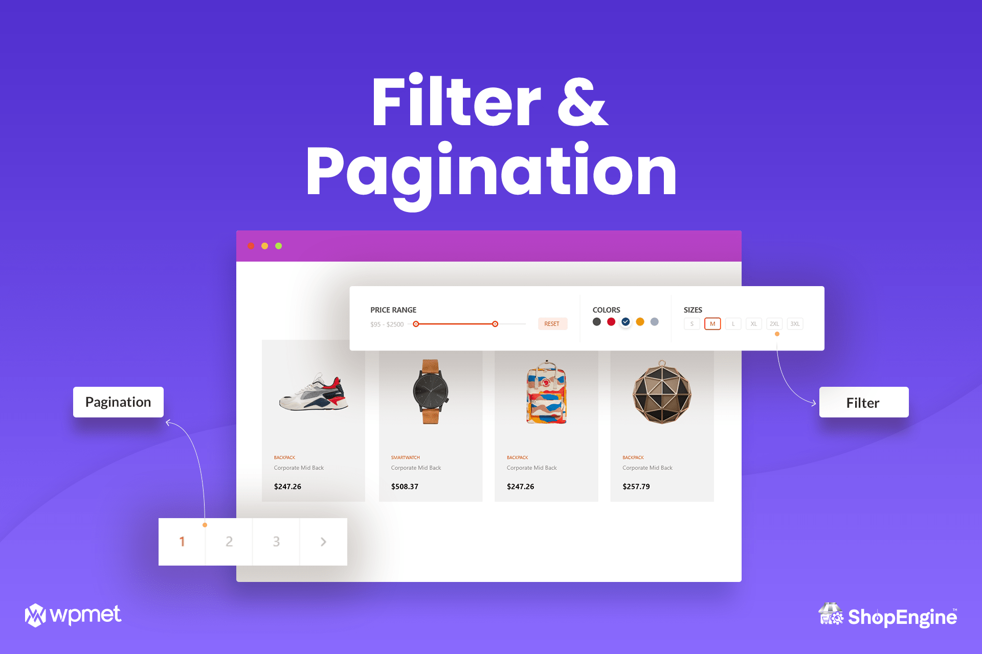 <p><strong>ShopEngine Filter & Pagination.</strong> AJAX-based filter and pagination for finding products and browsing pages swiftly.</p>