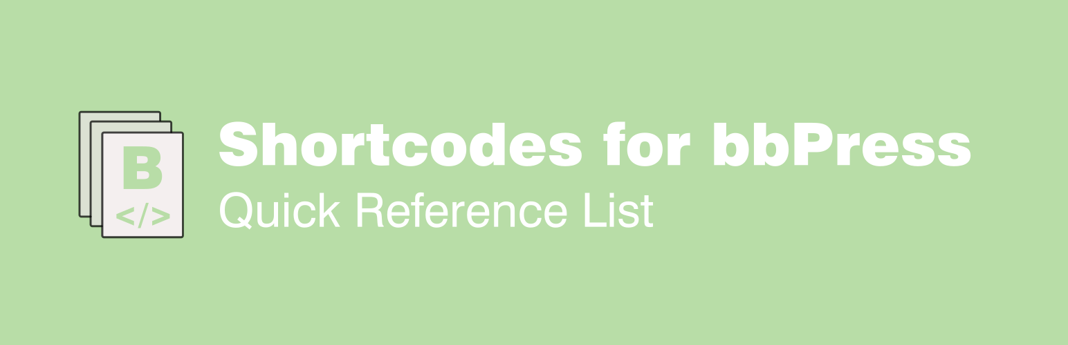 WordPress 外掛 Shortcodes for bbPress 的封面圖片。