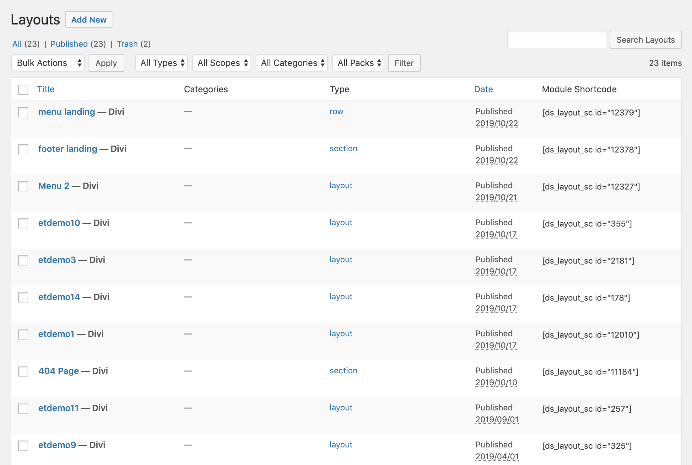 Shortcodes for Divi - Screenshot 1