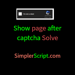 Show page after captcha Solve logo