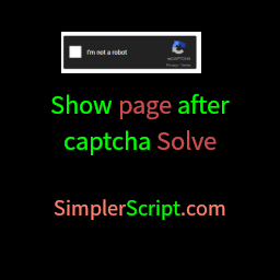 Show page after captcha Solve