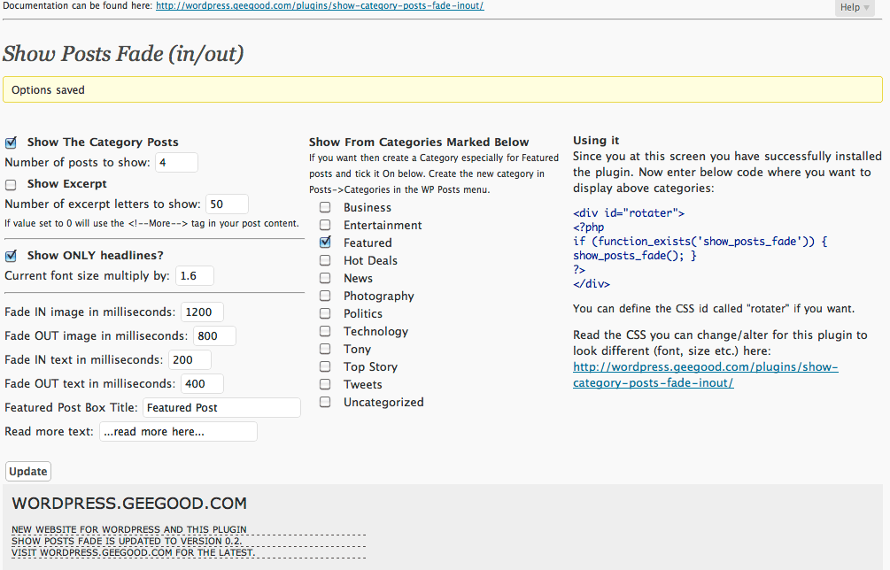 Setup screen. You can customize which things to show via this screen.