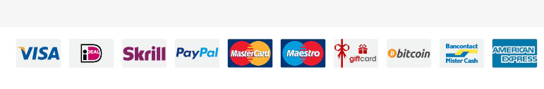 Frontend Display: Example of how the selected payment method icons (rectangle) appear on a website.