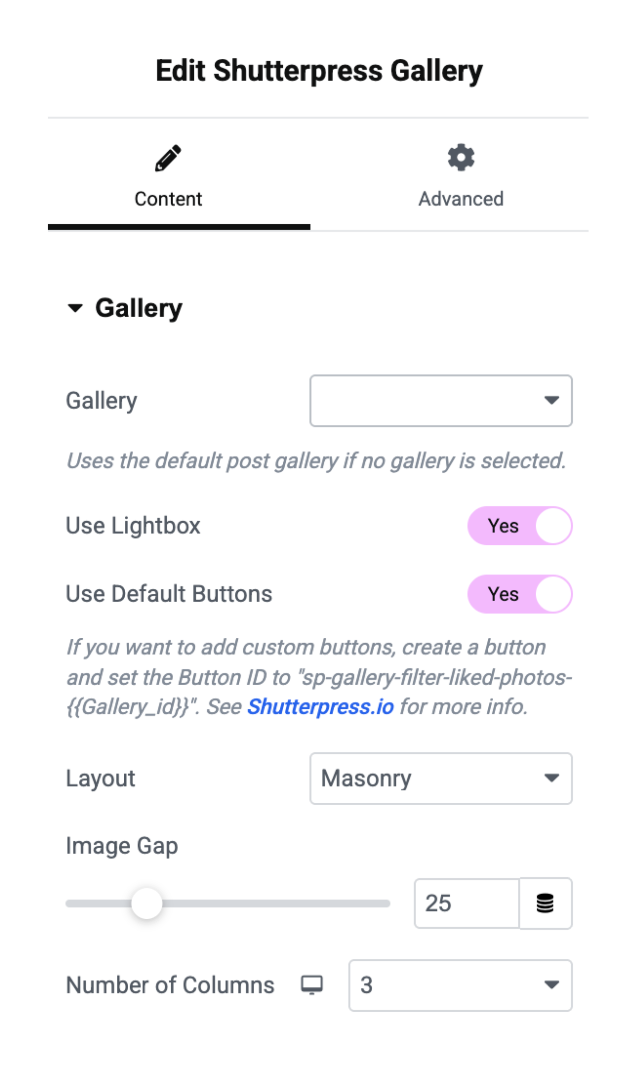 Elementor Widget Settings